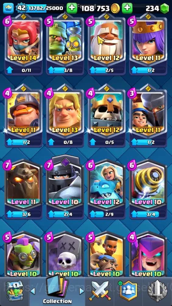 Clash Royale Accounts Lv 42|Trophy 9584|KTL 14|Limited Skin|Card 121|3 H image 14