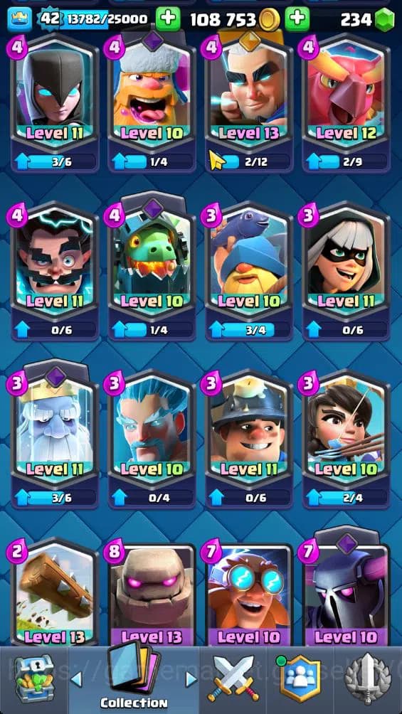 Clash Royale Accounts Lv 42|Trophy 9584|KTL 14|Limited Skin|Card 121|3 H image 15