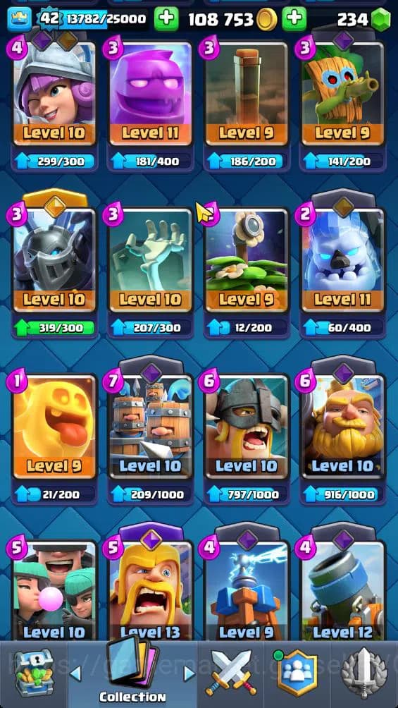 Clash Royale Accounts Lv 42|Trophy 9584|KTL 14|Limited Skin|Card 121|3 H image 19