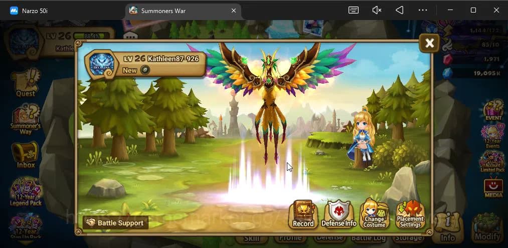 Summoners War: Sky Arena Accounts ASIA|Lv 26|Fresh Starter| Teshar | 1,9K Crystal + image 2