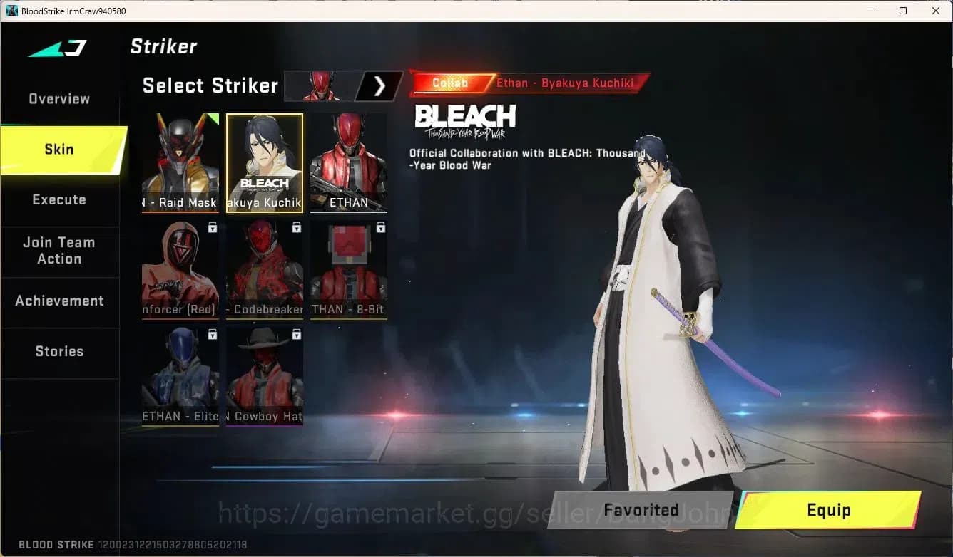 Blood Strike Accounts ASIA | Ultra ETHAN-Raid Mask | BLEACH Striker | TR image 3