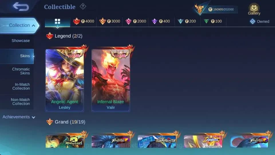 Mobile Legends: Bang Bang Accounts Global|Hero 132 Skin 502|Mega|Legend Lesley+Valir| image 8
