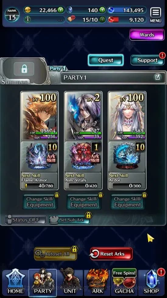 Last Cloudia Accounts GLOBAL |Rank 15| Arkh King of Dragons, Lonardo, Go image 8