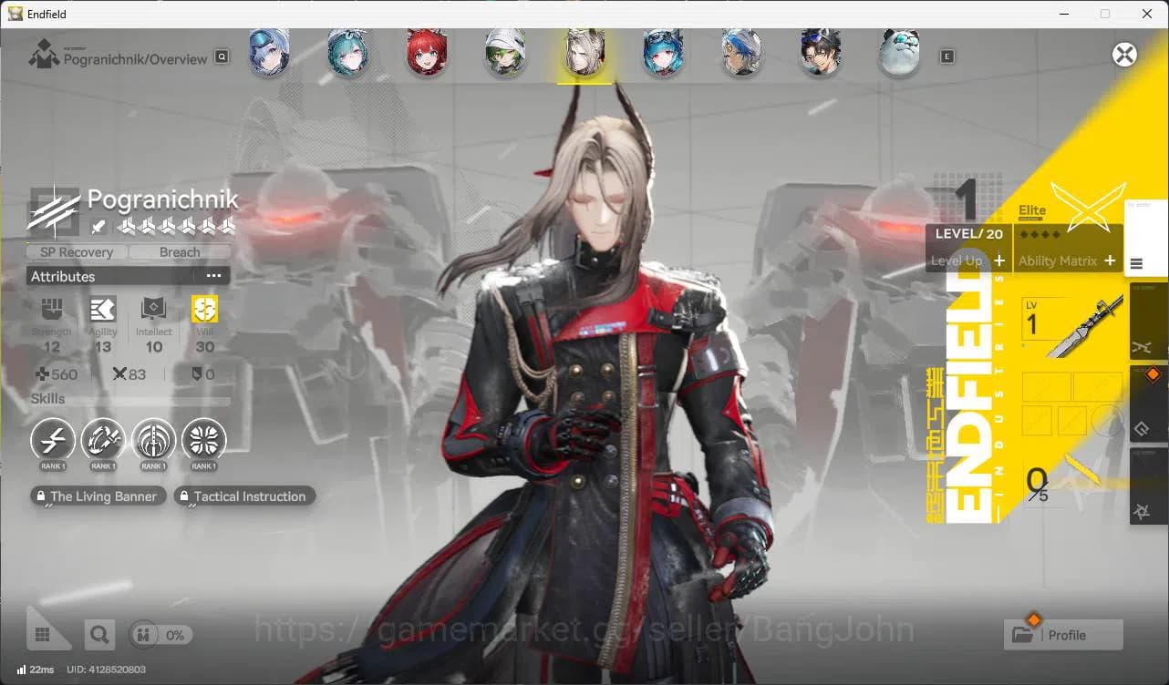 Arknights: Endfield Accounts ASIA | MID GAME | Laevatain | Yvonne P1 + Sign | G image 10