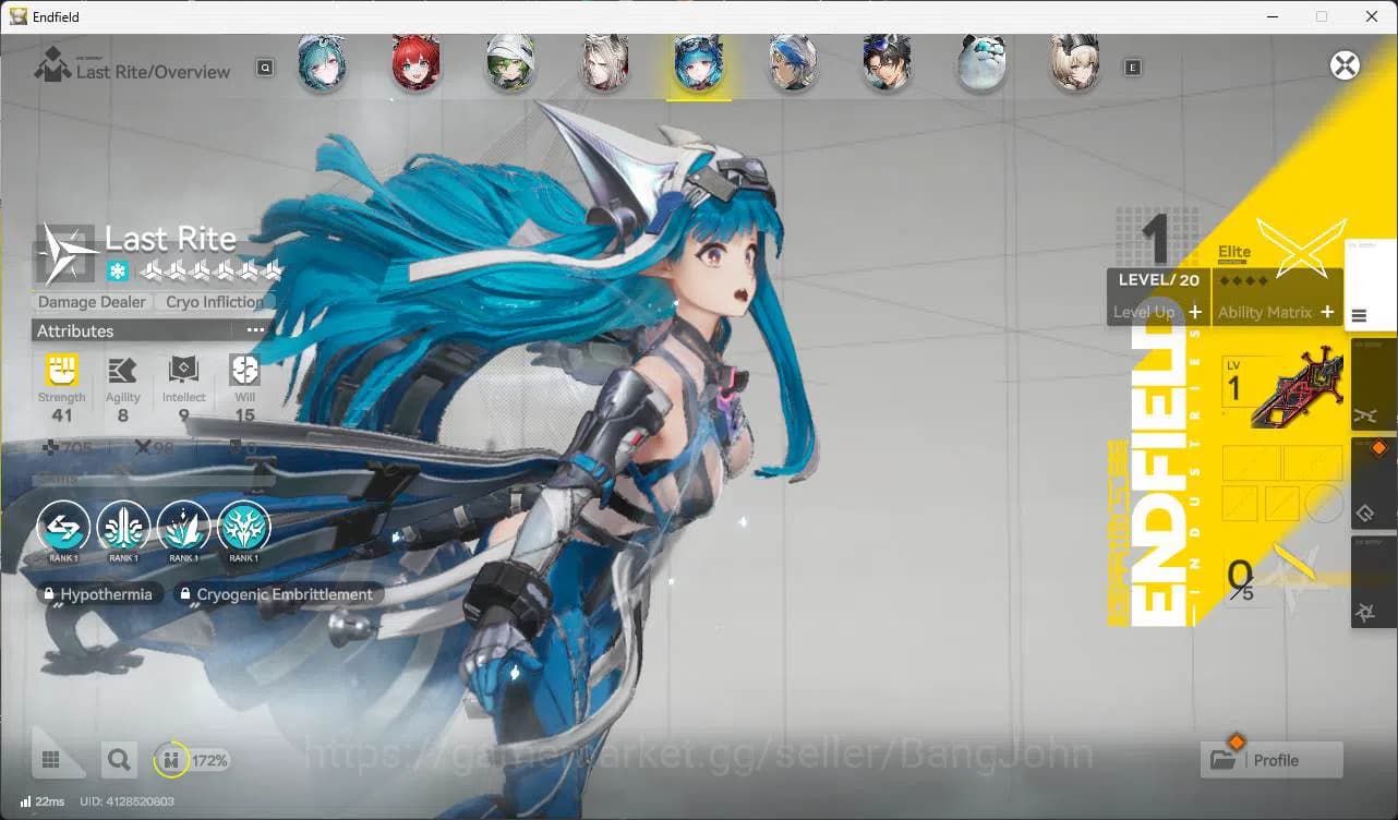 Arknights: Endfield Accounts ASIA | MID GAME | Laevatain | Yvonne P1 + Sign | G image 11