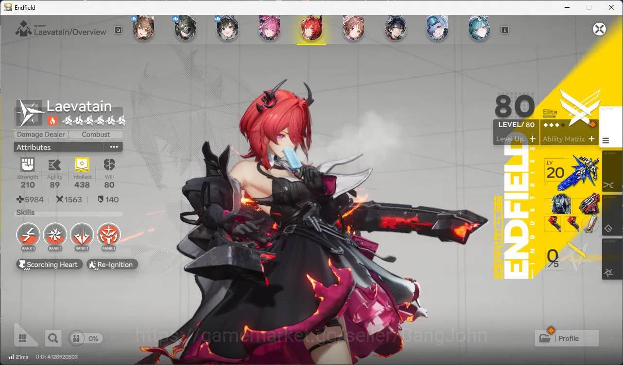 Arknights: Endfield Accounts ASIA | MID GAME | Laevatain | Yvonne P1 + Sign | G image 8