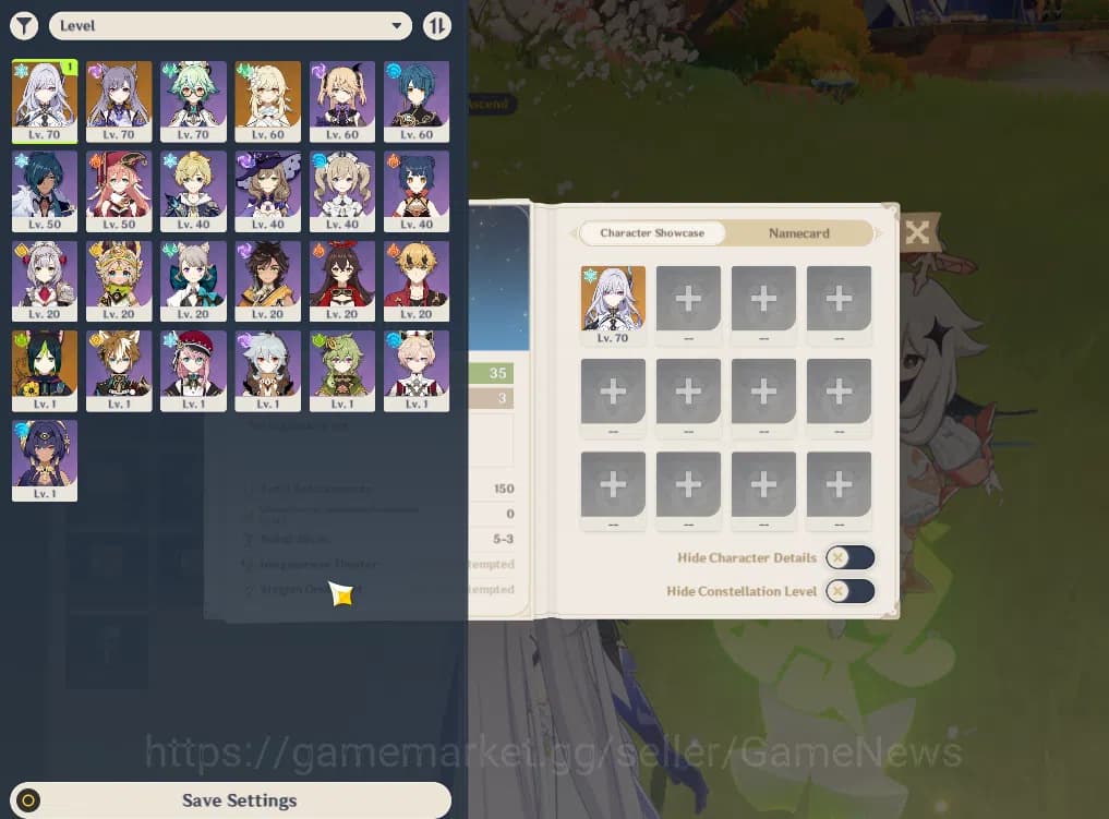 Genshin Impact Accounts ASIA|AR 35|1 Limited+21(*4Character)|Skirk|MC FeMa image 1