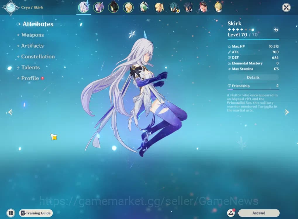 Genshin Impact Accounts ASIA|AR 35|1 Limited+21(*4Character)|Skirk|MC FeMa image 3