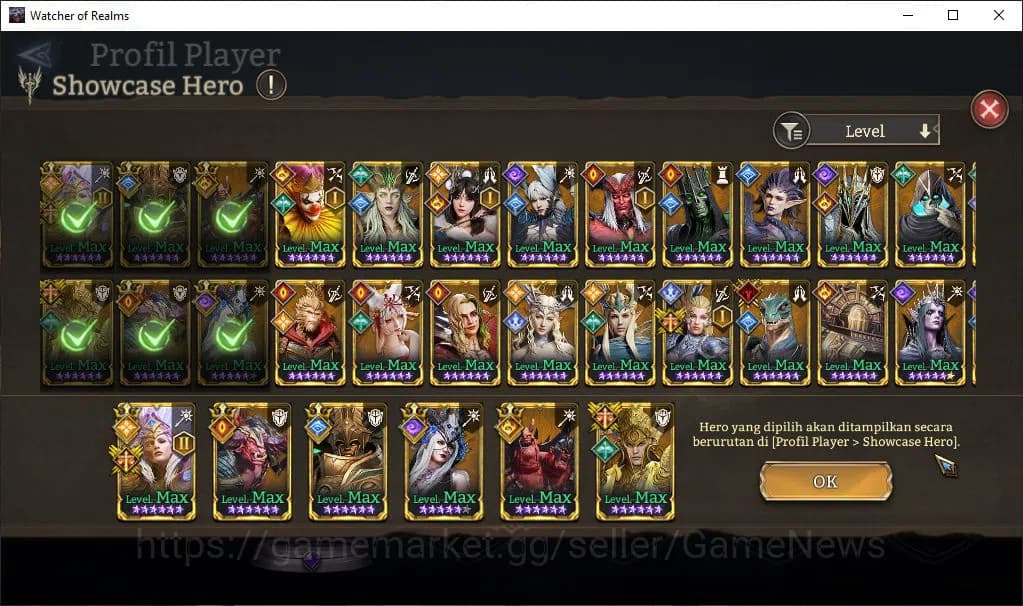 Watcher of Realms Accounts Global 60X|Lv65|2,2M Power|5 Lord[IngridA2,Cyrus,T image 14