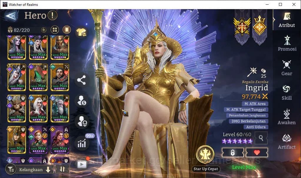 Watcher of Realms Accounts Global 60X|Lv65|2,2M Power|5 Lord[IngridA2,Cyrus,T image 15