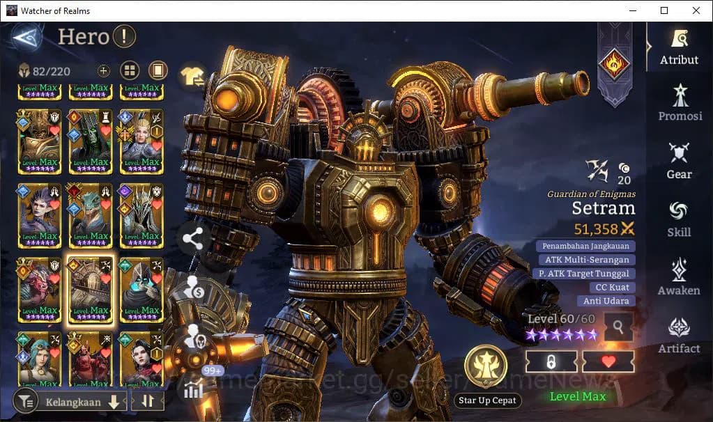 Watcher of Realms Accounts Global 60X|Lv65|2,2M Power|5 Lord[IngridA2,Cyrus,T image 17