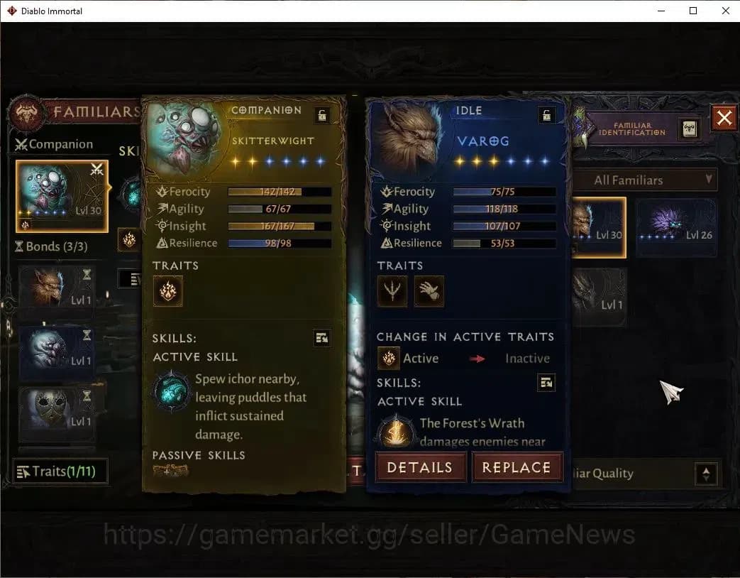 Diablo Immortal Accounts SA - Malah|CS ON|Lv60(844)|Demon Hunter|CR 44k|Res image 16