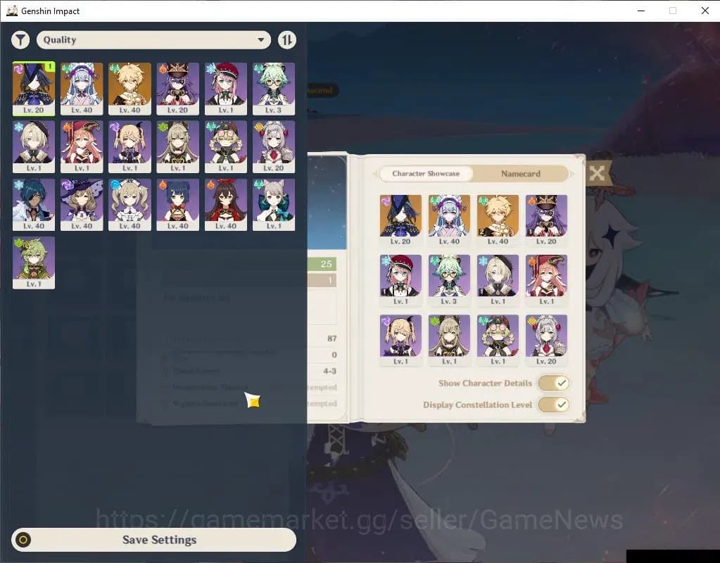 Genshin Impact Accounts ASIA|AR 25|Starter|1Limited+16(*4Character)|Clorin image 1
