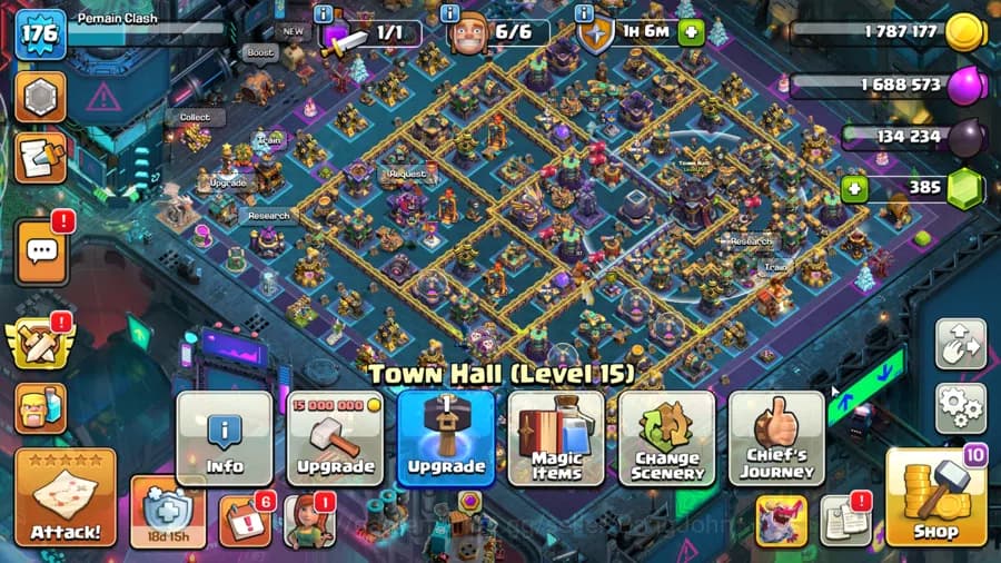 Clash of Clans Accounts TH 15-BH 10|Many Skin|LVL 176|HH 9|BK 85,AQ 87,GW image 1
