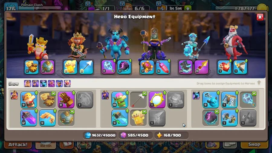 Clash of Clans Accounts TH 15-BH 10|Many Skin|LVL 176|HH 9|BK 85,AQ 87,GW image 12