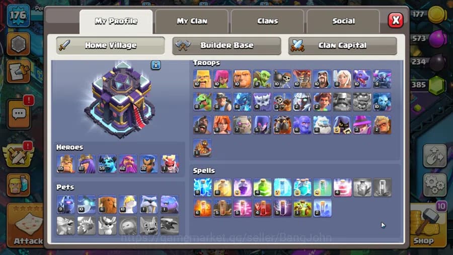 Clash of Clans Accounts TH 15-BH 10|Many Skin|LVL 176|HH 9|BK 85,AQ 87,GW image 6