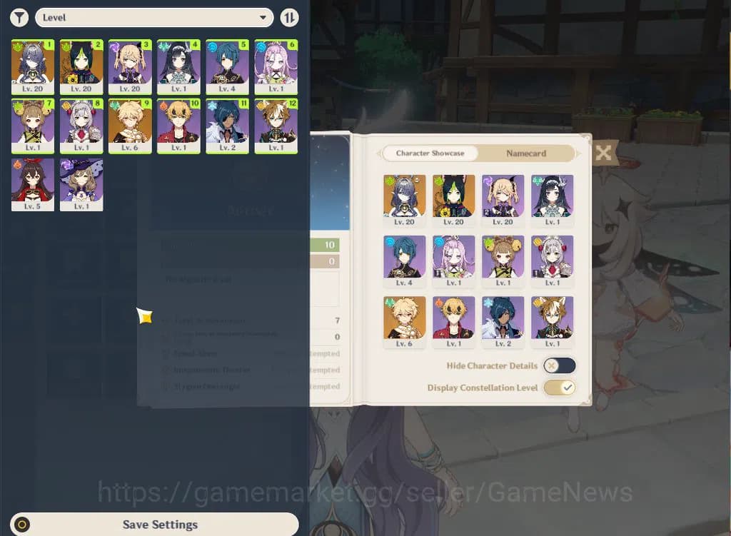 Genshin Impact Accounts ASIA|STARTER|AR 10|1 Limited+10(*4Char)|Lauma,Tigh image 1