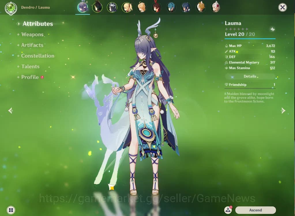 Genshin Impact Accounts ASIA|STARTER|AR 10|1 Limited+10(*4Char)|Lauma,Tigh image 6