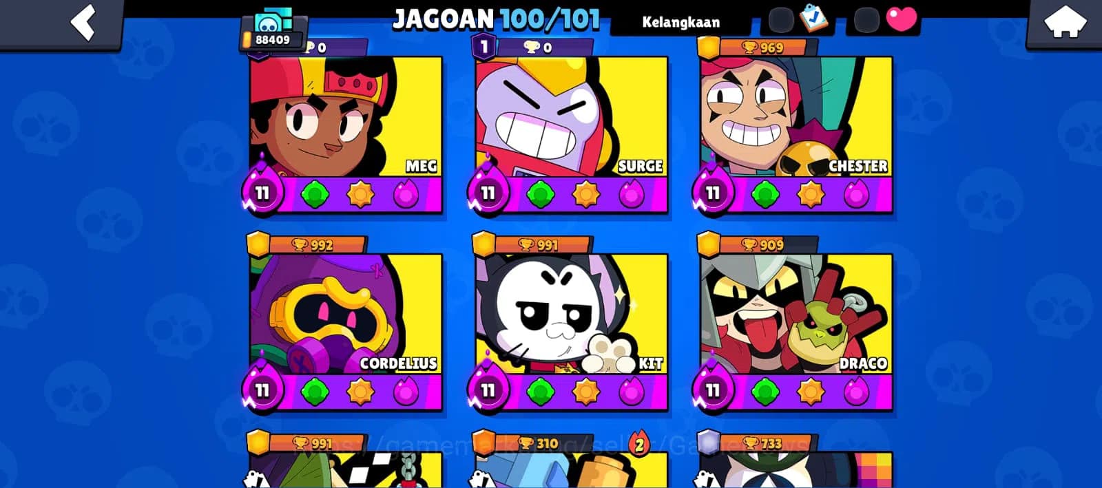 Brawl Stars Accounts 88409 Trophy|3k Bling|100 Brawler ALL Max | 8 Hype image 4