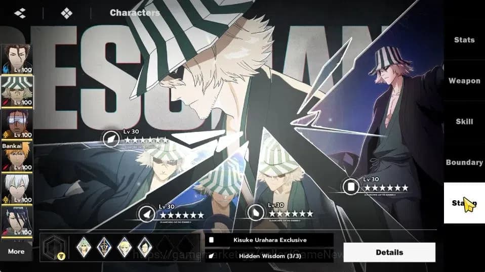 BLEACH: Soul Resonance Accounts NuverseSEA|END Lv77|10 SSR [(AizenB4,KisukeB4,Ichi image 10