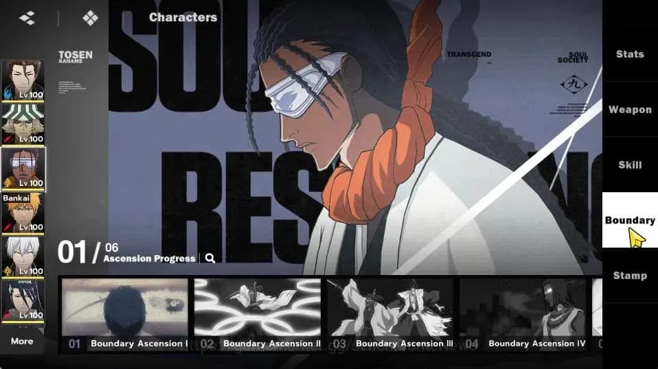 BLEACH: Soul Resonance Accounts NuverseSEA|END Lv77|10 SSR [(AizenB4,KisukeB4,Ichi image 13