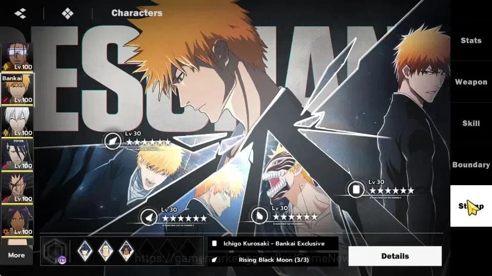 BLEACH: Soul Resonance Accounts NuverseSEA|END Lv77|10 SSR [(AizenB4,KisukeB4,Ichi image 16