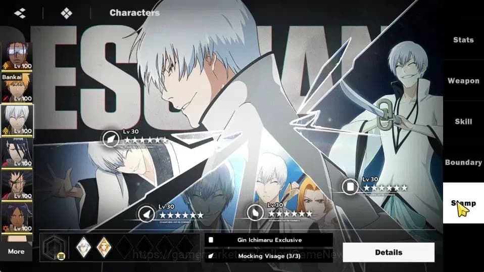 BLEACH: Soul Resonance Accounts NuverseSEA|END Lv77|10 SSR [(AizenB4,KisukeB4,Ichi image 19