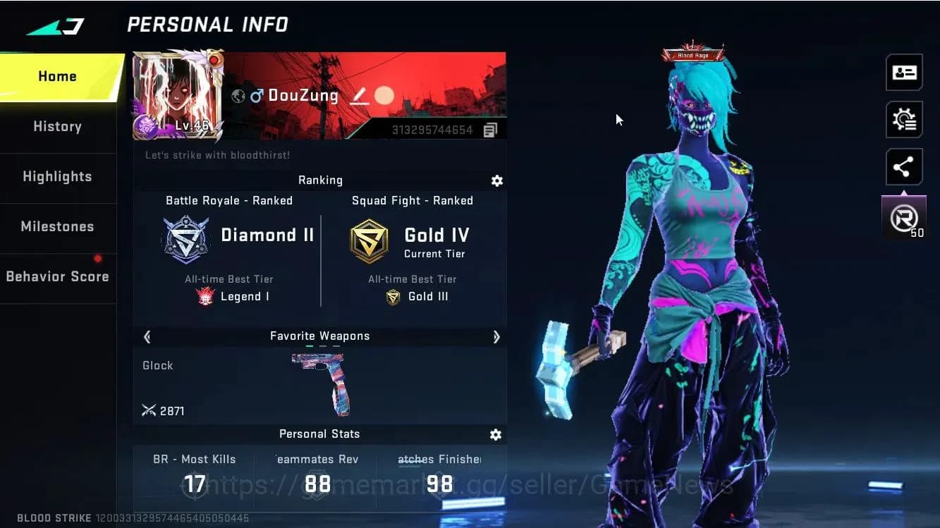 Blood Strike Accounts ASIA|Melee AXE-CrystalBreaker|10 ULTRA[KATYA-Graff image 2