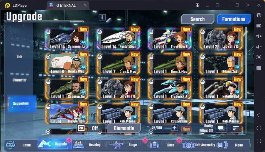 SD Gundam G Generation ETERNAL Accounts GLOBAL rank 17, 2k DM, 12 UR unit, 10 char, 3 supp image 11