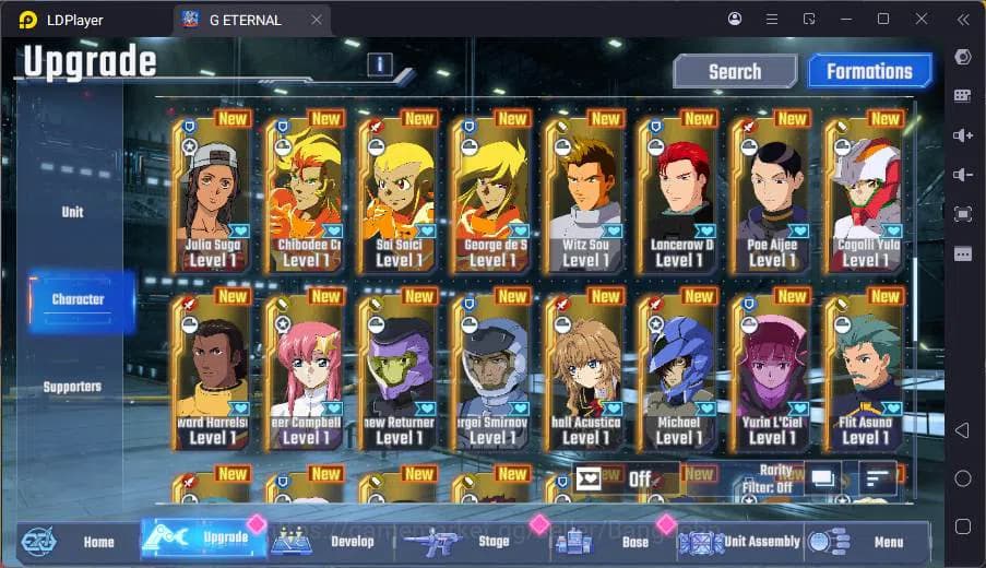 SD Gundam G Generation ETERNAL Accounts GLOBAL rank 17, 2k DM, 12 UR unit, 10 char, 3 supp image 12