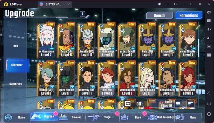 SD Gundam G Generation ETERNAL Accounts GLOBAL rank 17, 2k DM, 12 UR unit, 10 char, 3 supp image 13