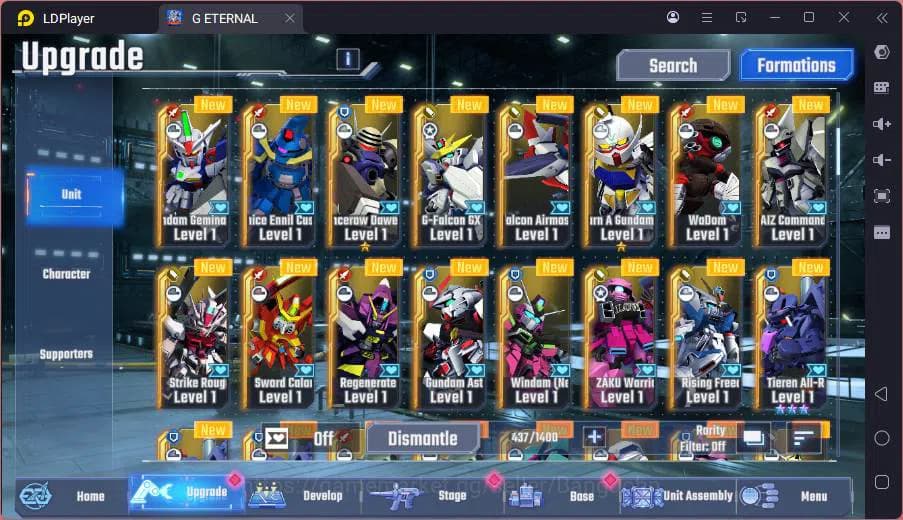SD Gundam G Generation ETERNAL Accounts GLOBAL rank 17, 2k DM, 12 UR unit, 10 char, 3 supp image 15