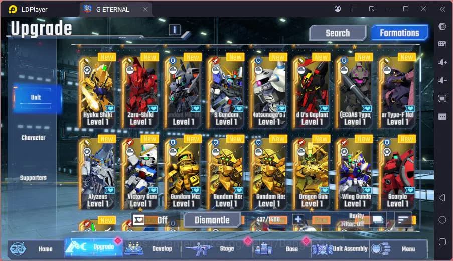 SD Gundam G Generation ETERNAL Accounts GLOBAL rank 17, 2k DM, 12 UR unit, 10 char, 3 supp image 16