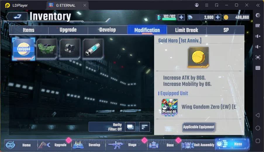 SD Gundam G Generation ETERNAL Accounts GLOBAL rank 17, 2k DM, 12 UR unit, 10 char, 3 supp image 4