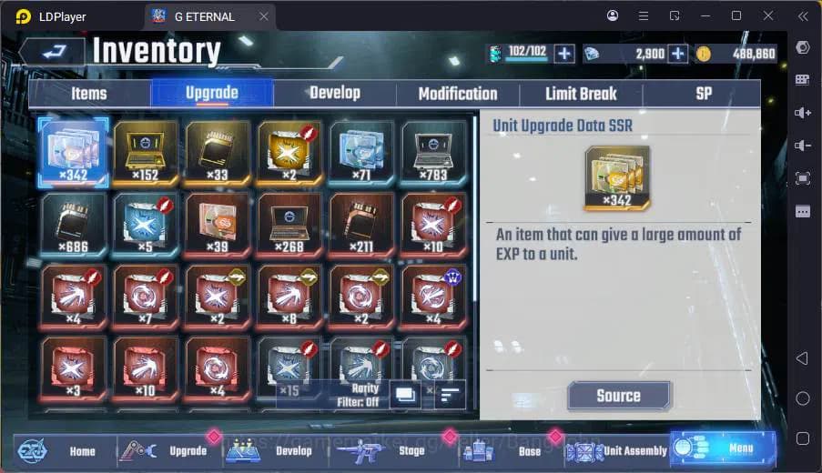 SD Gundam G Generation ETERNAL Accounts GLOBAL rank 17, 2k DM, 12 UR unit, 10 char, 3 supp image 6