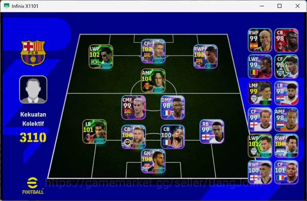 eFootball Accounts ANDROID|PW 3110|Totti+Serginho+Denilson epic,Rasfo image 1