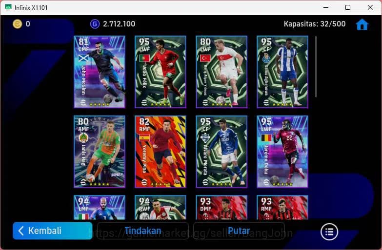 eFootball Accounts ANDROID|PW 3110|Totti+Serginho+Denilson epic,Rasfo image 4