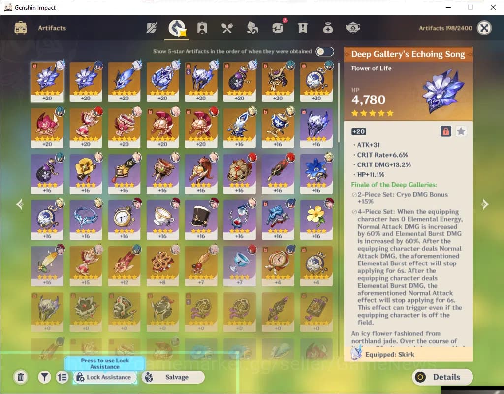 Genshin Impact Accounts ASIA|AR 53|2 Limited+3(*5Wep)|Linnea+Sign,Skirk|MC image 5