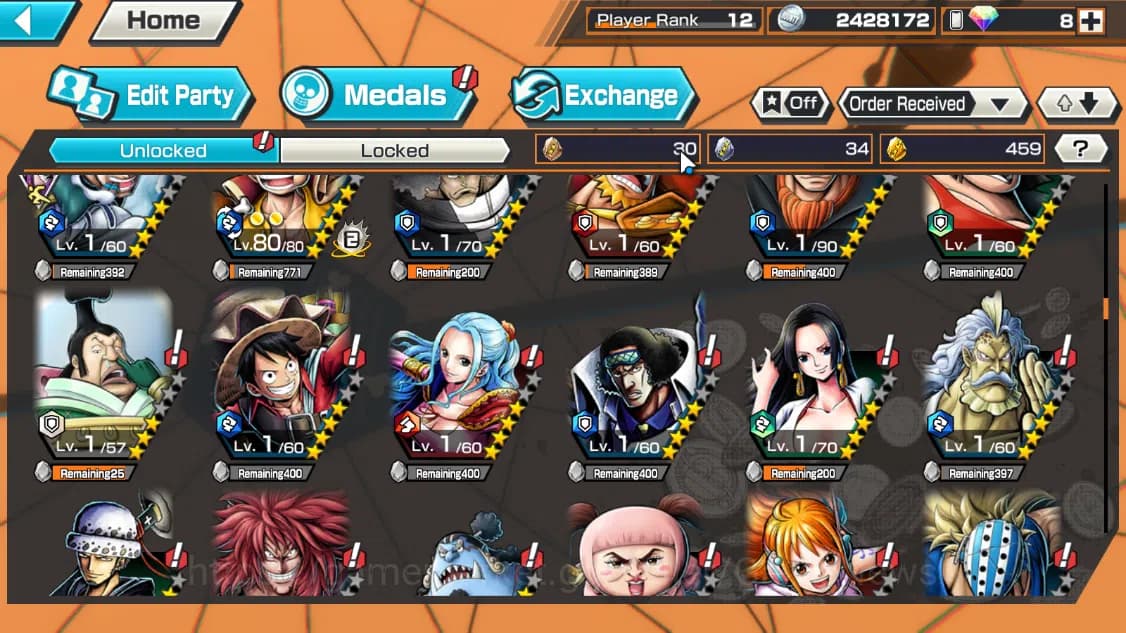 One Piece Bounty Rush Accounts Global|5EX|WI Trafalgar Law,BMO Kaido,Seraphim S-S image 8