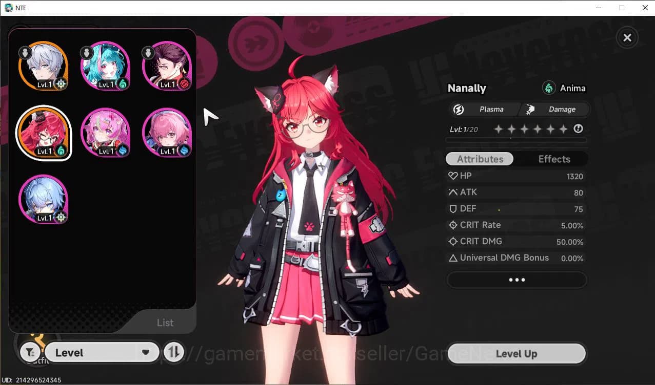 Neverness to Everness Accounts GLOBAL EU |HL 3| 1 SSR Limited Nanally |5 SR Aurel image 1
