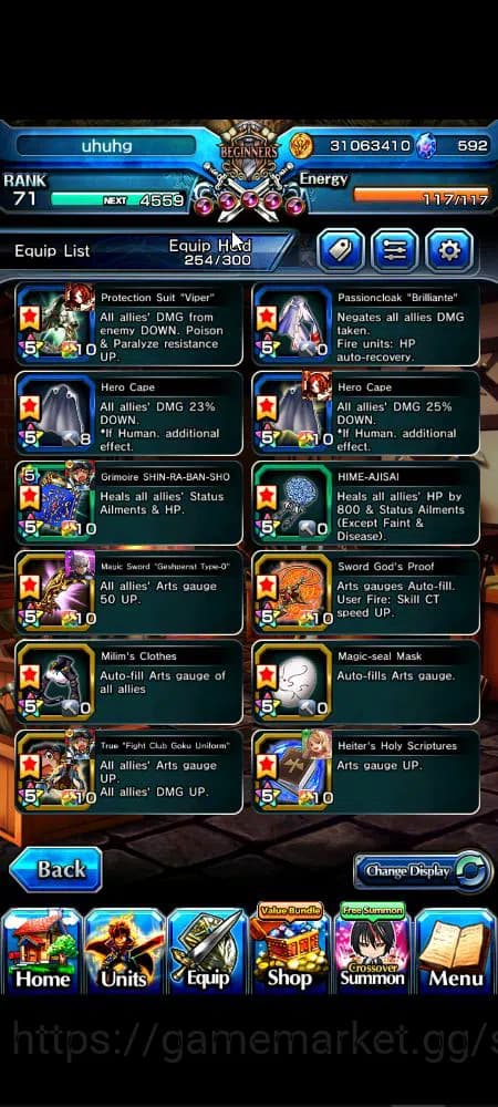 Grand Summoners Accounts Global|Rank 71|592 cc|14 Ascend+8 TW|[S Miyu,Chloe image 11