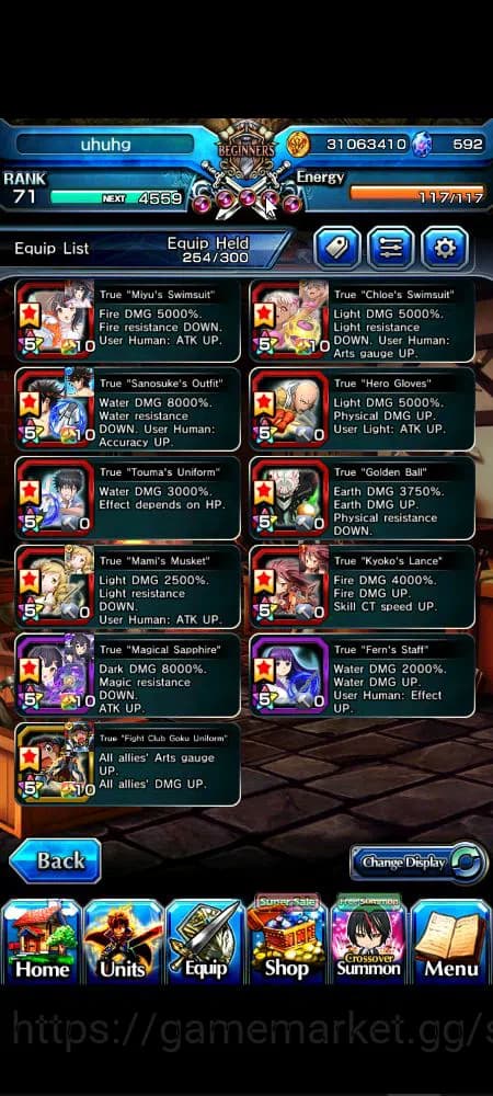 Grand Summoners Accounts Global|Rank 71|592 cc|14 Ascend+8 TW|[S Miyu,Chloe image 16