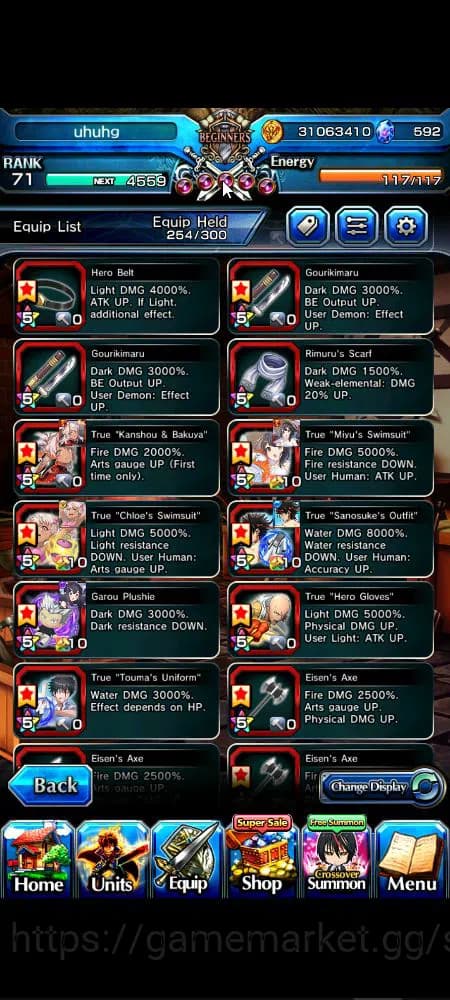 Grand Summoners Accounts Global|Rank 71|592 cc|14 Ascend+8 TW|[S Miyu,Chloe image 8