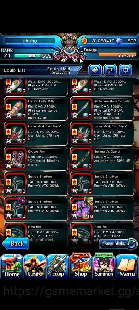 Grand Summoners Accounts Global|Rank 71|592 cc|14 Ascend+8 TW|[S Miyu,Chloe image 9