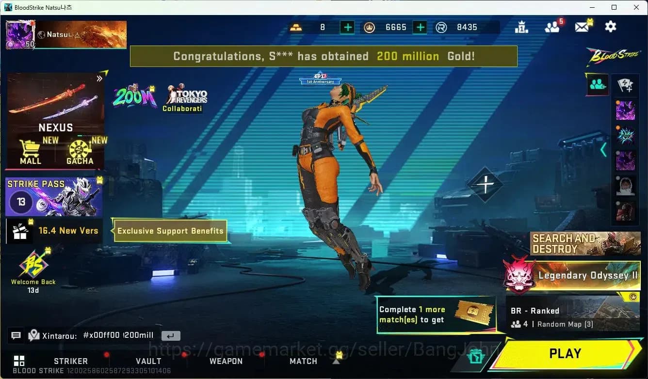 Blood Strike Accounts ASIA|COLLAB=LUCIAN,EMA|EVOLVED=FAL|ULTRA=M700,NOVA image 1