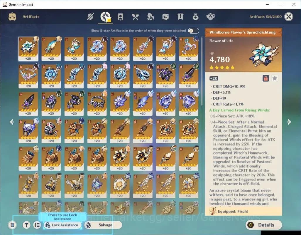 Genshin Impact Accounts Asia|AR 58|Prime Skirk|9 Limit +9(*5WEP)|(Neuvill, image 6