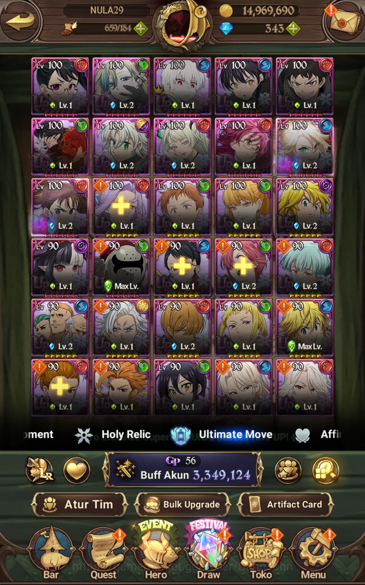 The Seven Deadly Sins: Grand Cross Accounts ASIA|3.3M CC| UR Tristan,Valenti,Salos,Roxy,Diane, image 12