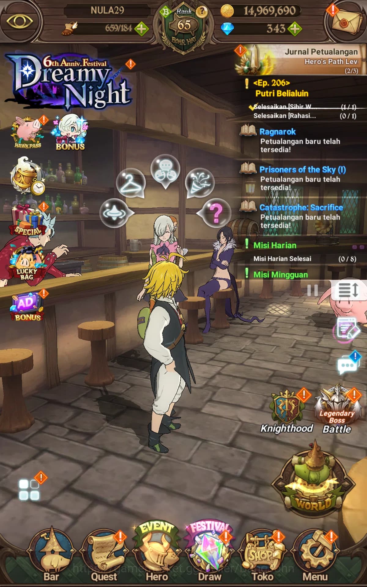 The Seven Deadly Sins: Grand Cross Accounts ASIA|3.3M CC| UR Tristan,Valenti,Salos,Roxy,Diane, image 3