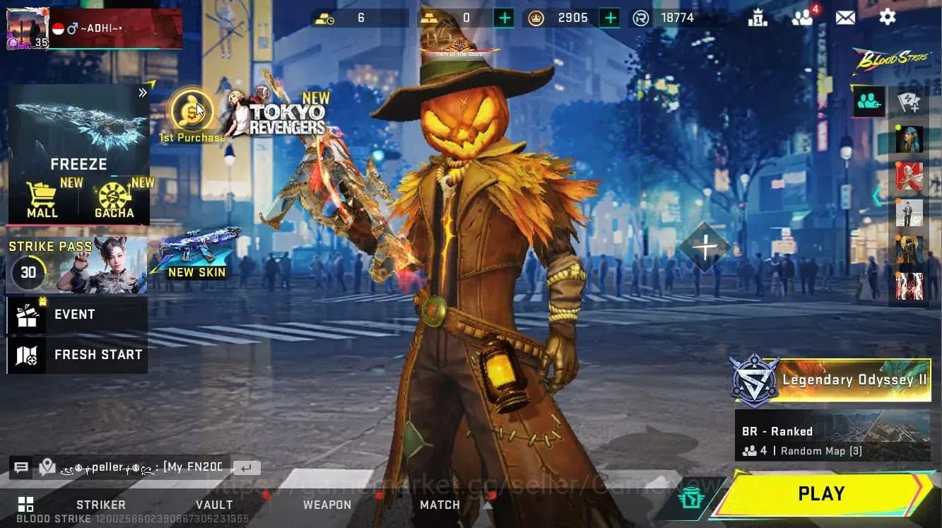 Blood Strike Accounts ASIA|ETERNAL DEagle-Scorpius|Melee Synthwave+8 ULT image 1