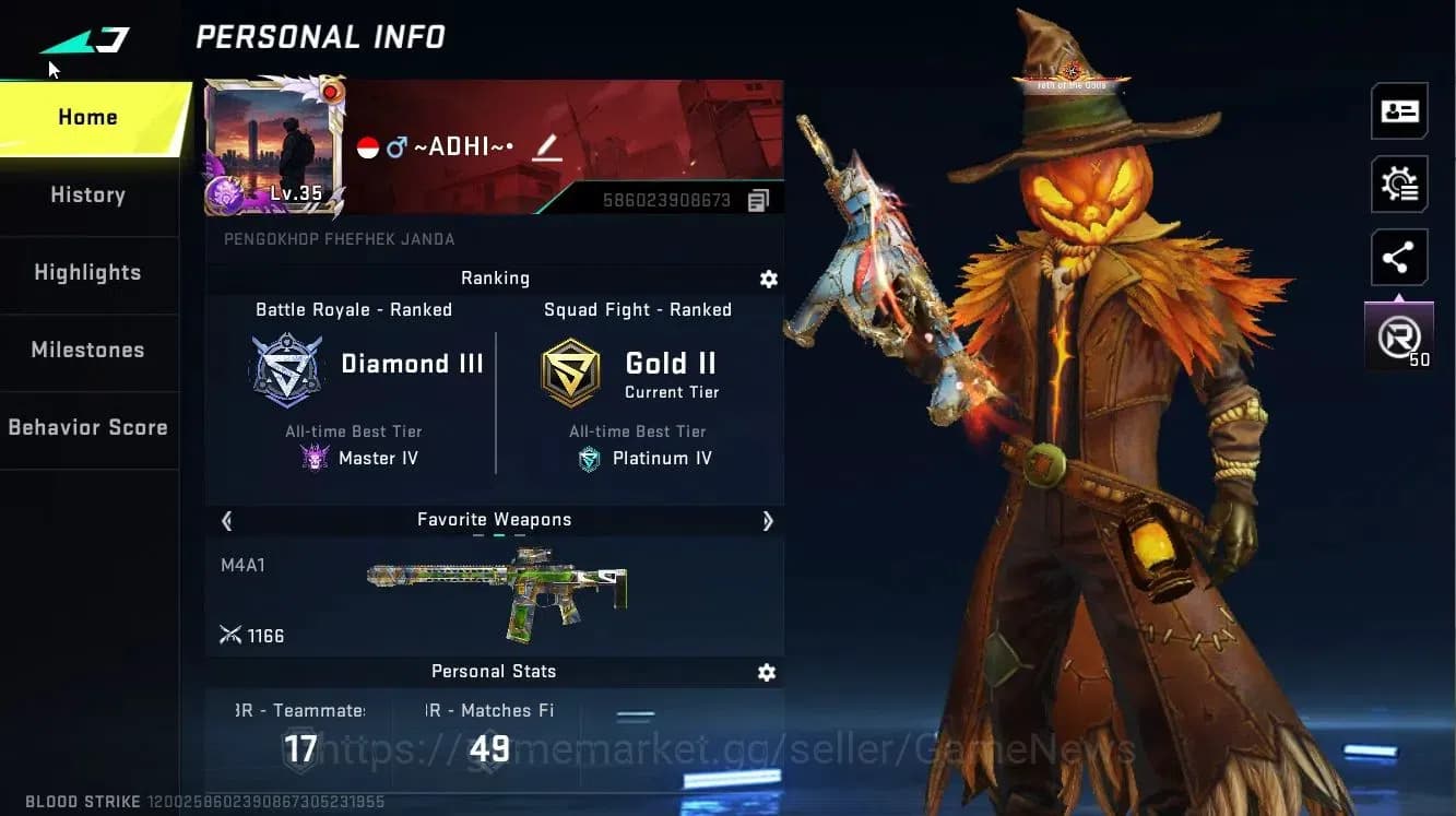 Blood Strike Accounts ASIA|ETERNAL DEagle-Scorpius|Melee Synthwave+8 ULT image 2